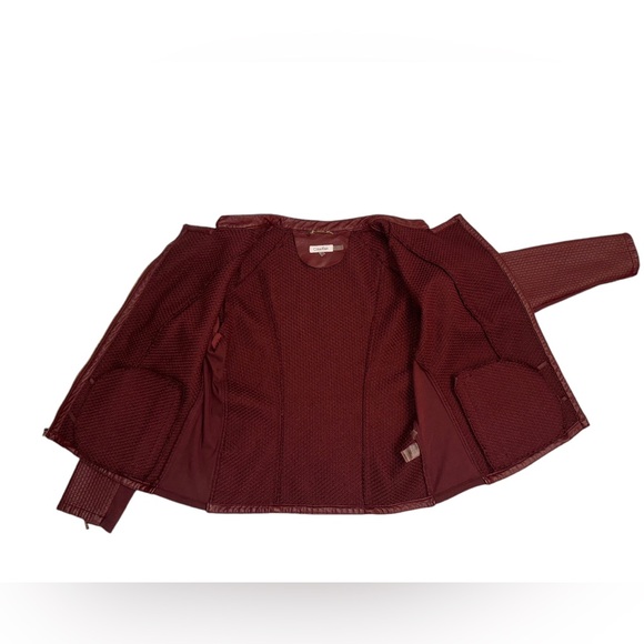 Calvin Klein Faux Leather Burgundy Jacket - Size XL - Picture 6 of 11